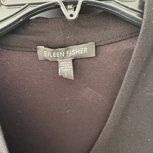 EILEEN FISHER black v-neck dress - Picture 3 of 3